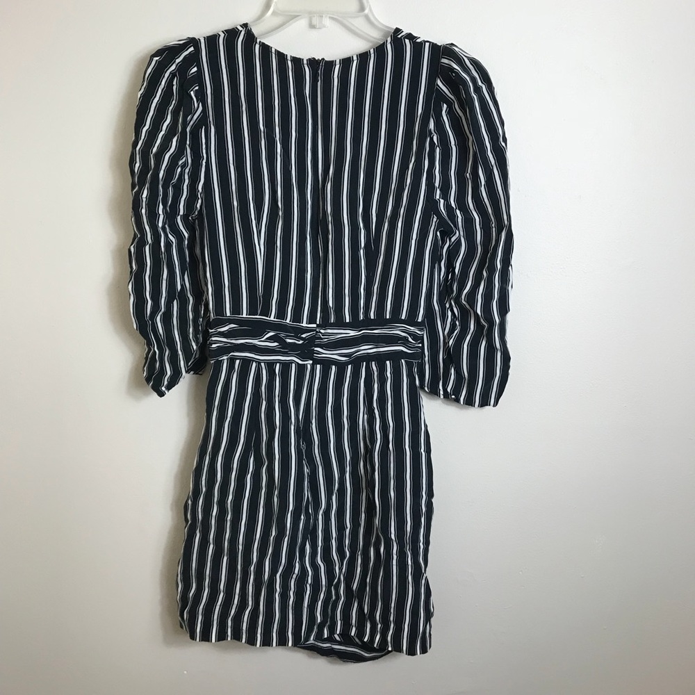 Zara Basic Collection Stripe Ruched Side Dress - image 7